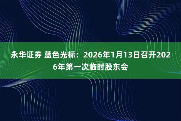 永华证券 蓝色光标：2026年1月13日召开2026年第一次临时股东会